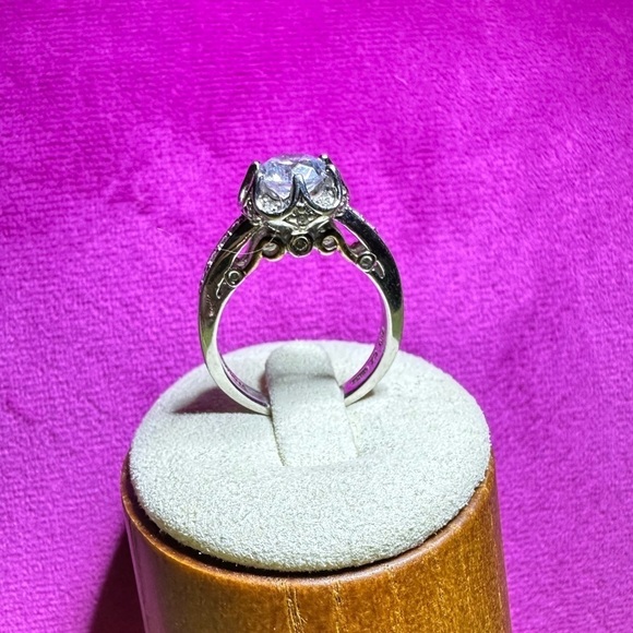 Verragio RING Sterling 925 Silver CZ 1.25carat Engagement wedding Sz 8 5493 P - Picture 4 of 14